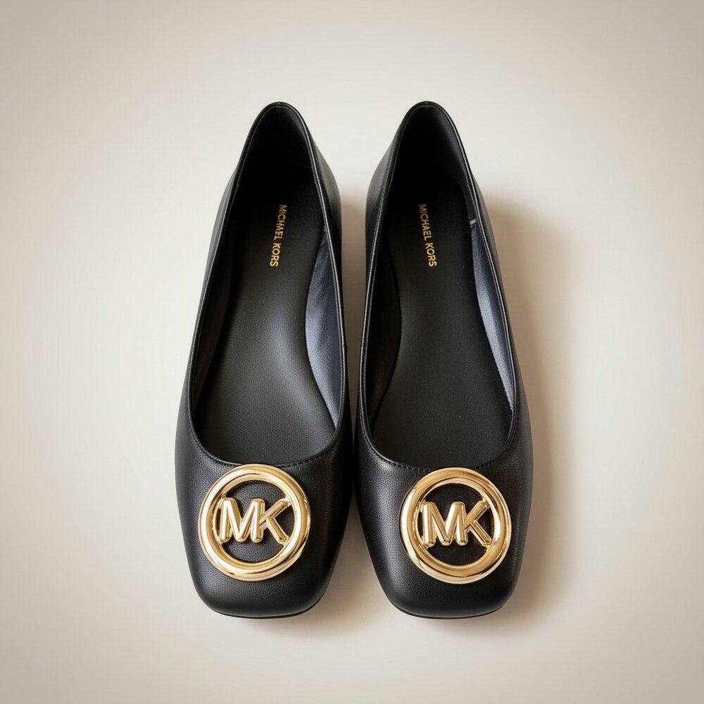 Michael Kors Black Leather Ballet Flats – Classic Chic, Quiet Luxury